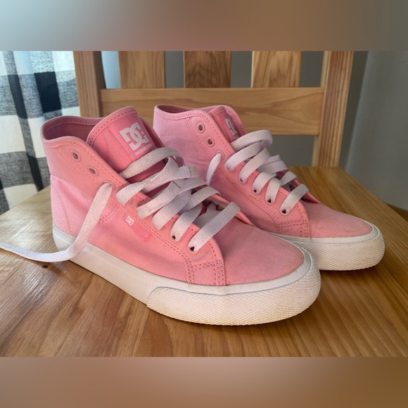 DC Pink Canvas High-Tops - Picture 1 of 8